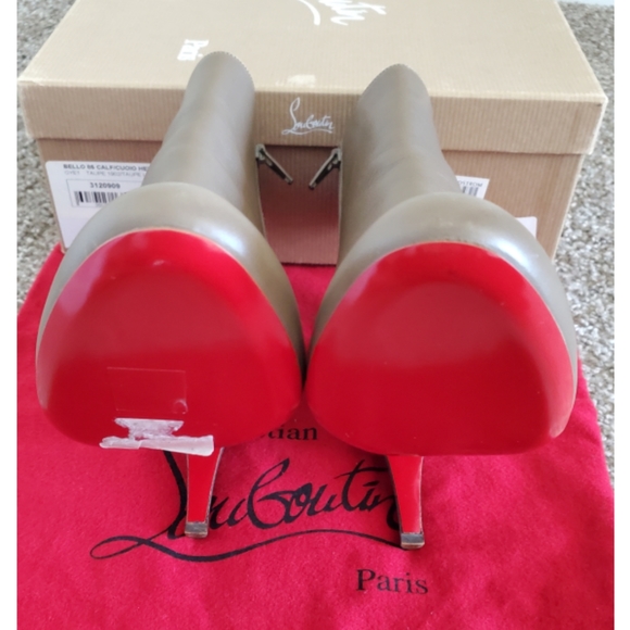 Christian Louboutin Belle Bootie 85mm Taupe 37.5 - Picture 4 of 6